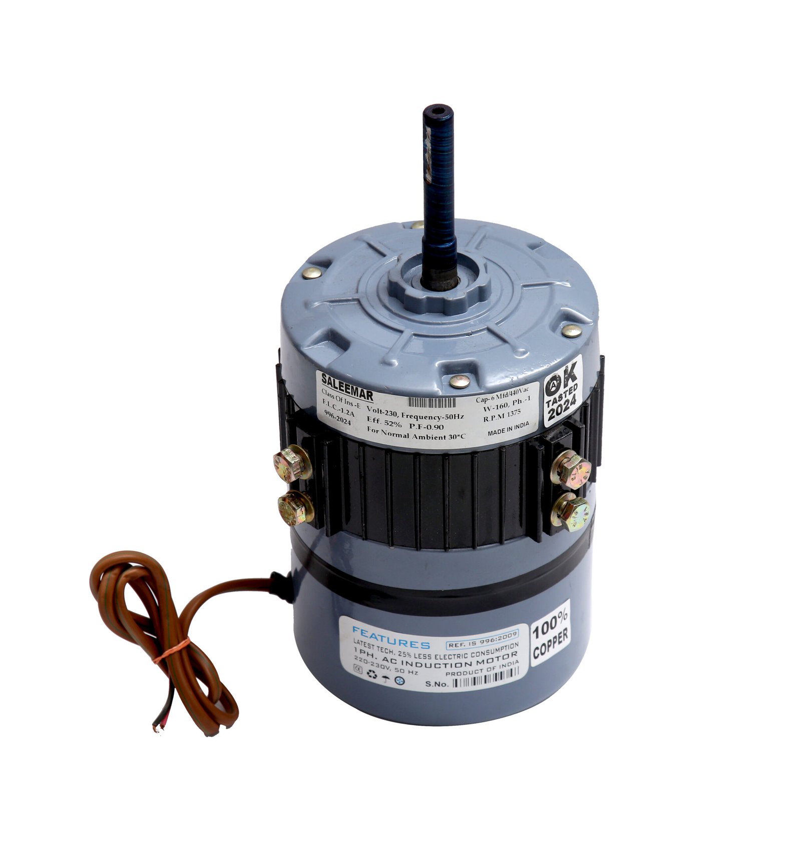 1.5 inch copper motor with accessories, size: 18 inch (Master packing: 6 piece carton)